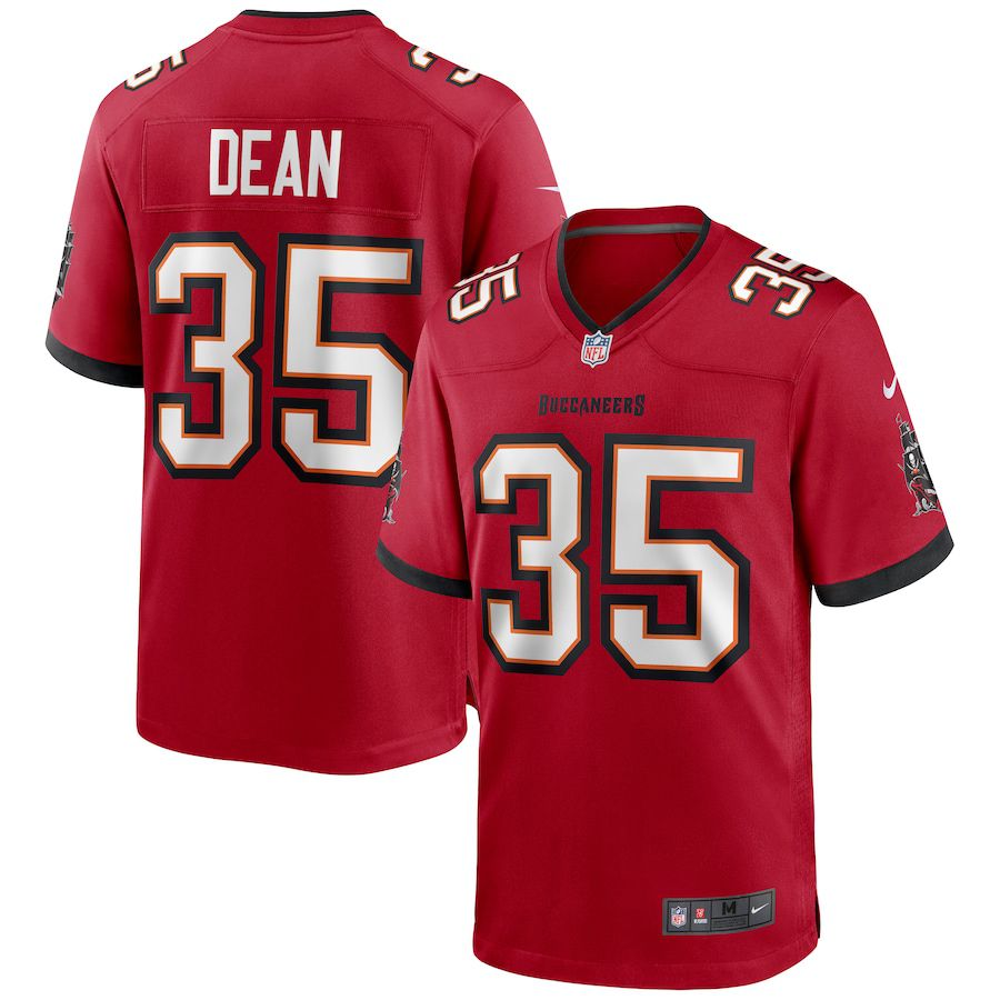 Men Tampa Bay Buccaneers 35 Jamel Dean Nike Red Game NFL Jersey